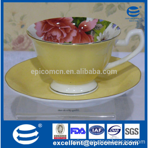 promotion sale gift tea set bone china cups and saucers